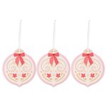 3PK Splosh Christmas Bauble Ceramic Keepsake Hanging Home Decor