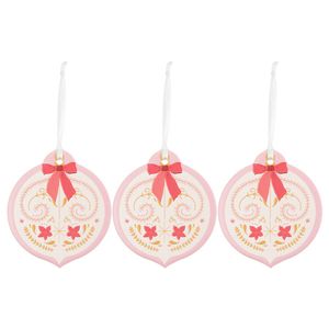 3PK Splosh Christmas Bauble Ceramic Keepsake Hanging Home Decor