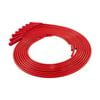 Red Ignition Leads, 8.5mm, Universal, Straight/180° Plug Boots, Kevlar Core, Fiberglass Braid, Silicone Sleeve
