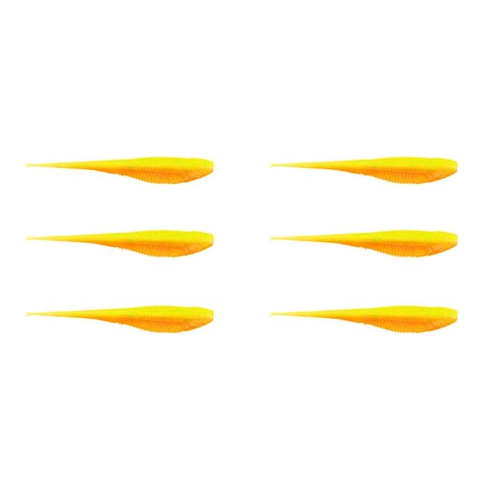 2x 3PK 7 In Rapala Crush City The Jerk Soft Plastic Minnow Lures - Solar Flare