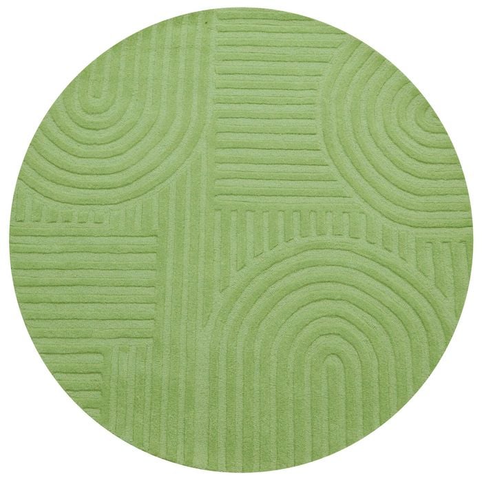 Contemporary Handwoven Wool Rug-Unity 6230-Pista Green-160x160cm
