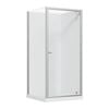 Stein 900 x 1830mm Chrome Vida Square Flat Wall Shower Package