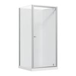 Stein 900 x 1830mm Chrome Vida Square Flat Wall Shower Package