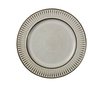 Casa Domani Durable Stoneware Leros Round Rim Platter Plate 32.5cm