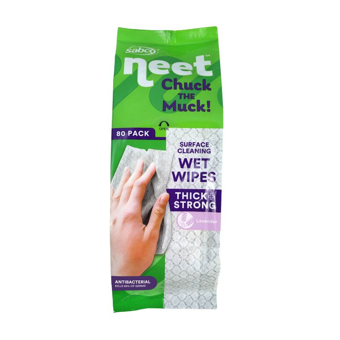 SABCO Neet Surface Cleaning Wet Wipes Lavendar - 80 Pack