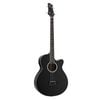 Alpha 43" Acoustic Bass Guitar Black Dreadnought 4-Band EQ