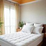 Royal Comfort Fitted Foam Mattress Topper 1000GSM Double White