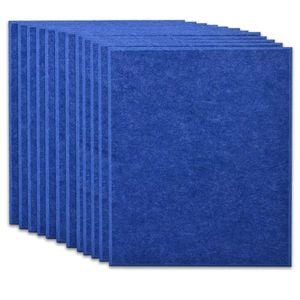 iDEER LIFE Acoustic Foam 12Pcs Sound Absorbing Panels Wall Tiles Square Blue