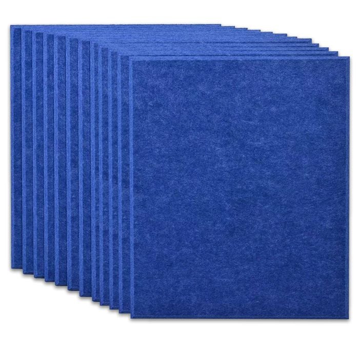 iDEER LIFE Acoustic Foam 12Pcs Sound Absorbing Panels Wall Tiles Square Blue