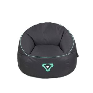Laser Gaming Fabric Bean Bag with Headphone Strap and Side Pocket Black
