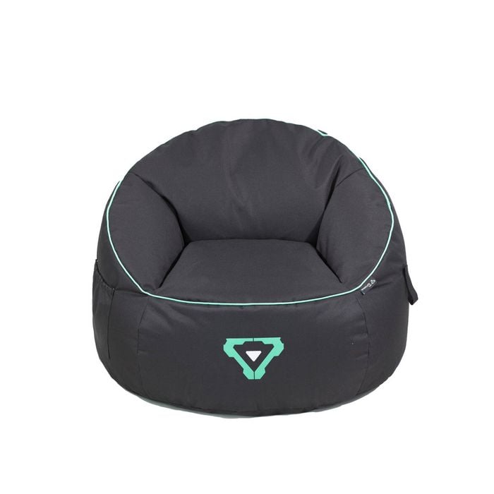 Laser Gaming Fabric Bean Bag with Headphone Strap and Side Pocket Black