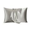 Anypillow Pillowcase 50x90cm Light Gray Set with Eye Mask Natural Mulberry Silk