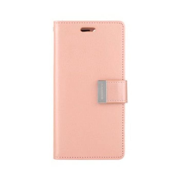 Goospery Rich Diary for iPhone 16 Pro Max - Rose Gold