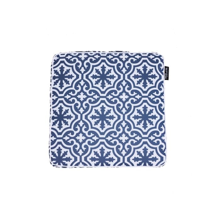 Mojo Blue And White Marrakesh Square Cushion