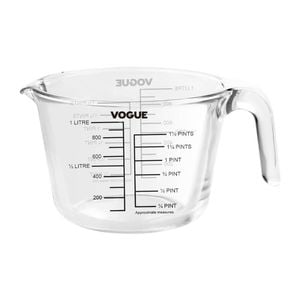 Vogue Glass Measuring Jug 1180ml Kitchen Baking Preparation Cooking Utensil