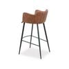 Andorra Bar Stool Vintage Tan Seat - 65cm Seat Height Counter Kitchen Stool