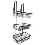 Barelli Black Over-Screen Bathroom Shower Caddy