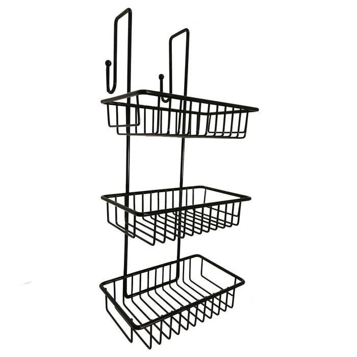 Barelli Black Over-Screen Bathroom Shower Caddy