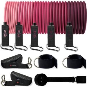 METEOR 5-70kg Resistance All-in-One Resistance Bands Set (Red Gradient)