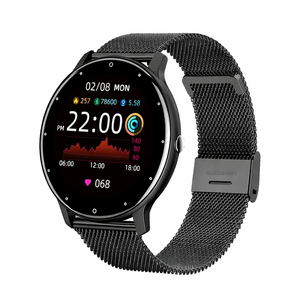 Ladies Smart Watch Full Touch Screen – Bluetooth Call, Waterproof Fitness Tracker, Android & Ios Compatible Mesh Black