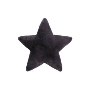 Huxford Grove Sheepskin Star Cushion Decorative Pillow 45cm - Black
