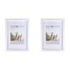 2PK Frankie & Me Wooden Border 6x8'' Picture Frame Home/Office Photo Decor White