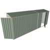 Build-a-Shed 0.8 x 5.2 x 2m Single Hinged Door Skillion Shed with Single Hinged Side Door - Green
