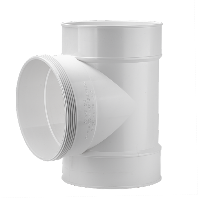 Holman 225mm 90° PVC Female And Female Stormwater Junction