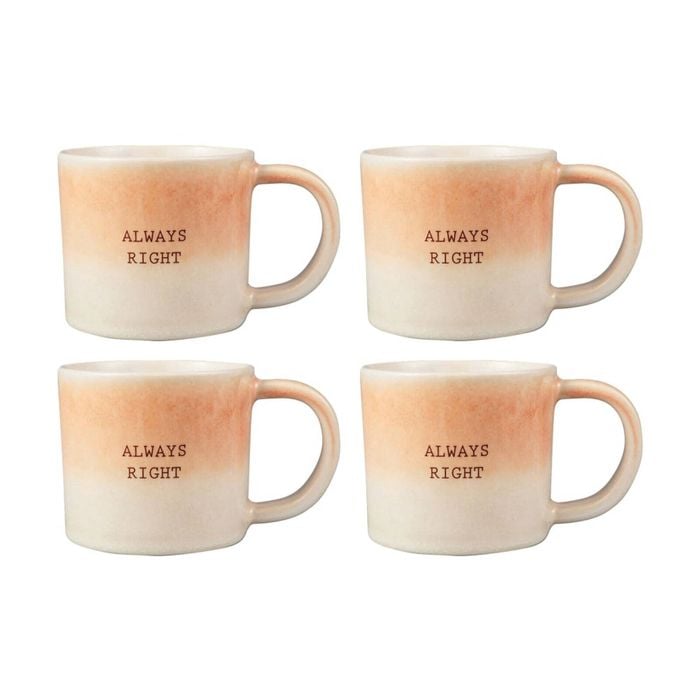 4pk Maxwell & Williams The Mug Club Quotes Mug Always Right - 350ml