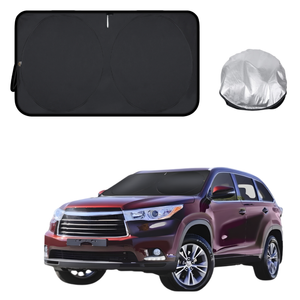Front Windscreen Sun Shade for Toyota Kluger 2014 - 2020 (XU50) - Standard 150 x 85 cm - Black