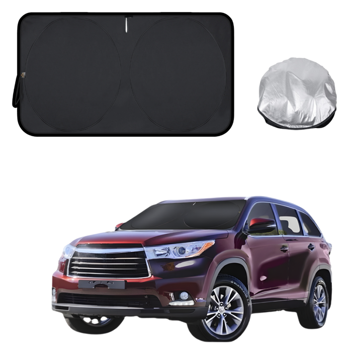 Front Windscreen Sun Shade for Toyota Kluger 2014 - 2020 (XU50) - Standard 150 x 85 cm - Black