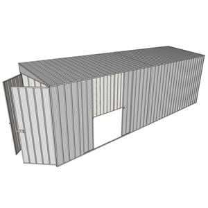 Build-a-Shed 1.5 x 6 x 2m Skillion Double Sliding Side Door Shed - Zinc