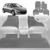 6D Diamond Car Floor Mats for Hyundai Elantra 2011-2015-Full Set-Grey-Outback GT
