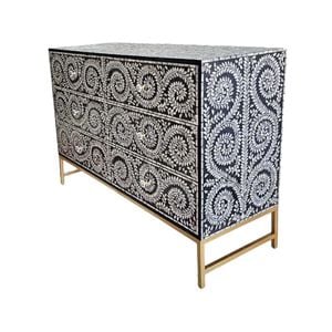 Mother Of Pearl Mystical Vine Chest Of Drawers