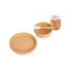 Tiny Dining 4pc Round Bamboo Suction Baby Feeding Set