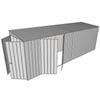 Build-a-Shed 1.5 x 6 x 2m Skillion Double Hinged Side Doors Shed - Zinc