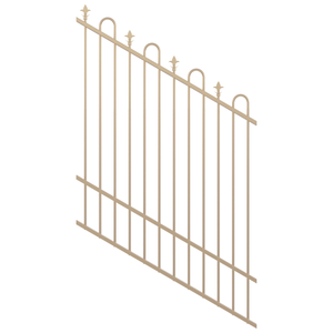 ProtectorAl 350 - 1200 x 1500mm Primrose Raked 16-30º Loop And Spear Top Pool Fence Panel