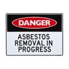 Sandleford 450 x 600mm Asbestos Removal In Progress Plastic Sign