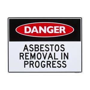 Sandleford 450 x 600mm Asbestos Removal In Progress Plastic Sign