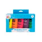 Jasart 75ml Fluoro Byron Kids Washable Paint - 5 Set
