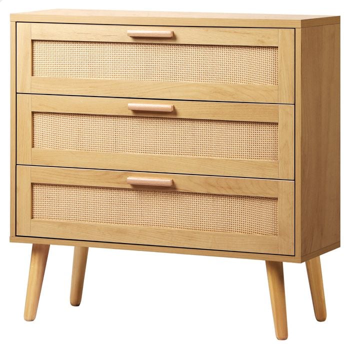 ALFORDSON 3 Chest of Drawers Rattan