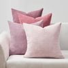 Gioia Casa Corduroy Corn Grain Cushion Covers - Pink, 45cm x 45cm (Pack of 4)
