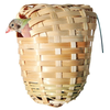 Avi One Bird Nest (finch) Wicker With Hanging Bracket (M) 9x13x15cm (22891M)