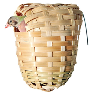 Avi One Bird Nest (finch) Wicker With Hanging Bracket (M) 9x13x15cm (22891M)