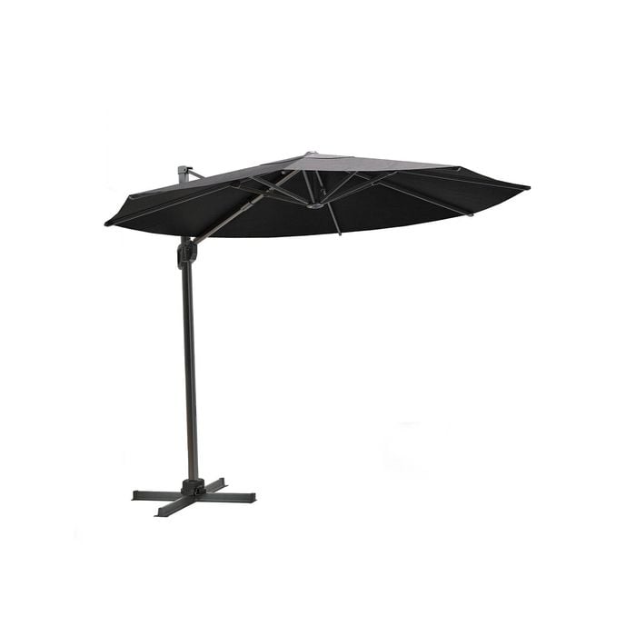 Coolaroo 3m Charcoal Round Mindil Cantilever Umbrella