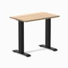 Desky Fixed Height Mini Hardwood Office Desk Matte Black Frame 80cm