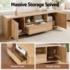 Homfurn 180cm Tv Unit – Entertainment Unit With Storage Drawer & Cabinets, Soft-close Hinges, Pine Finish, Fits 70" Tv