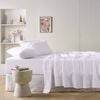 Vintage Design Homewares Queen White  French Linen Sheet Set