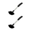 2x Circulon Cleaning Brush w/ Scrapper Head Stainless Steel Handle Cleaner Black