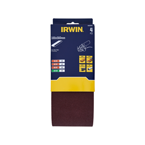 IRWIN 100 x 560mm Mix Grit Sanding Belt - 4 Pack